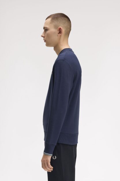 Sudadera Fred Perry Cuello Redondo Azul - Imagen 2