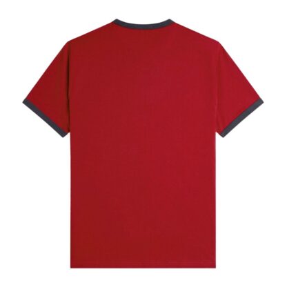 Camiseta Fred Perry Ringer Rojo - Imagen 5