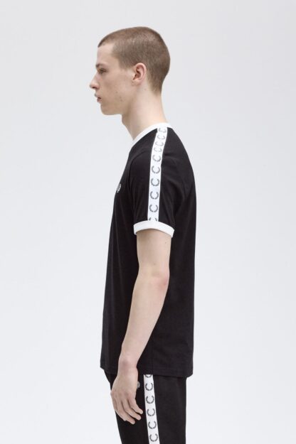 Camiseta Fred Perry Ringer Cinta Negra - Imagen 5