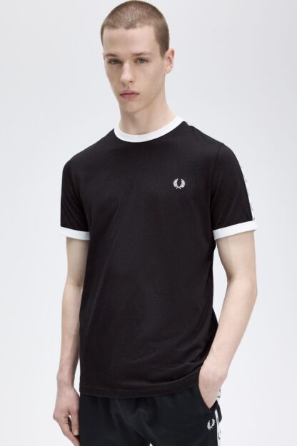 Camiseta Fred Perry Ringer Cinta Negra - Imagen 2