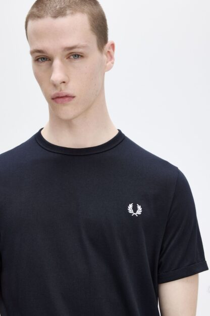 Camiseta Fred Perry Ringer Marino - Imagen 3