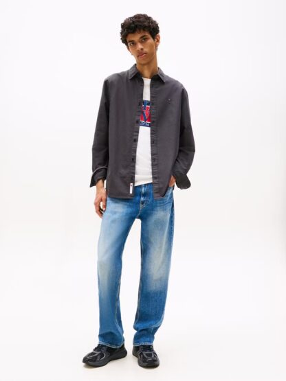 Camisa Tommy Jeans Oxford Regular Negro - Imagen 4