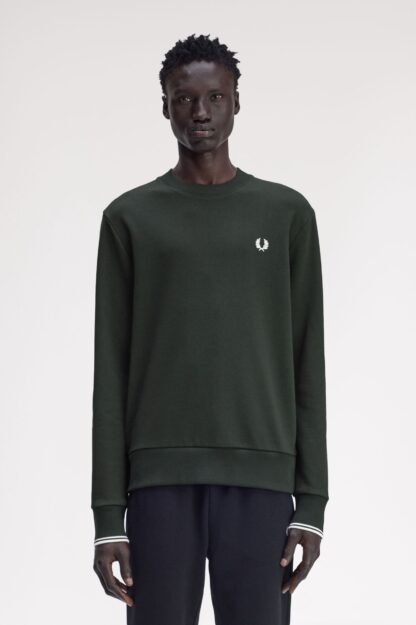 Sudadera Fred Perry Cuello Redondo Verde