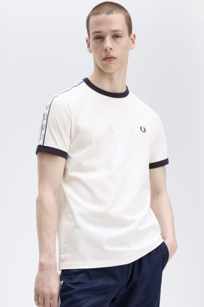 Camiseta Fred Perry Ringer Cinta Blanca - Imagen 5