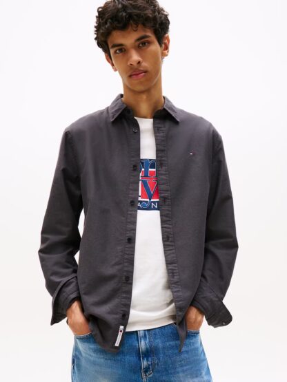 Camisa Tommy Jeans Oxford Regular Negro