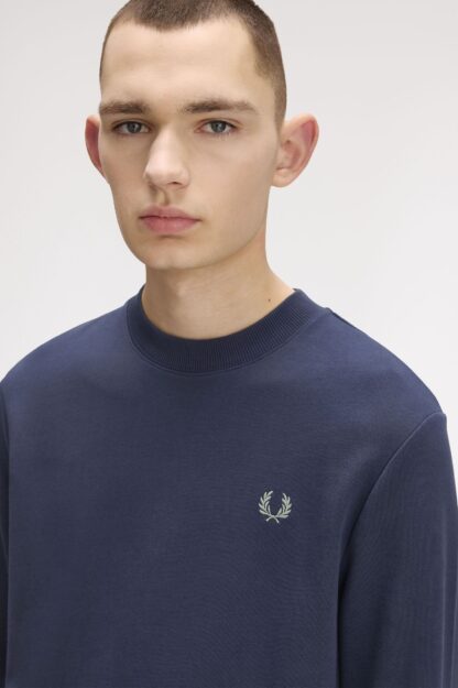 Sudadera Fred Perry Cuello Redondo Azul - Imagen 5