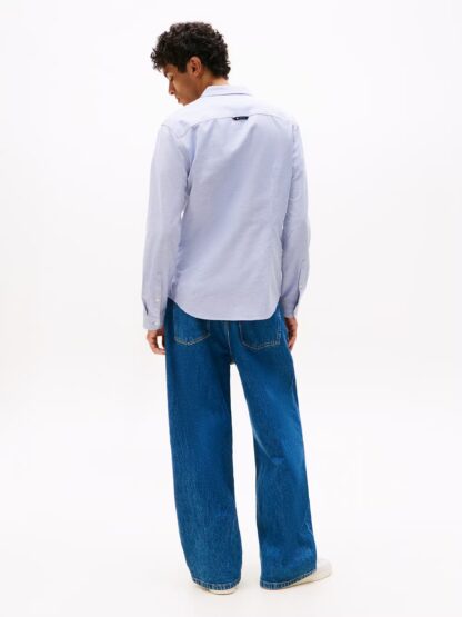 Camisa Tommy Jeans Oxford Slim Azul - Imagen 5