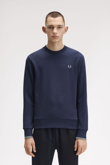 Sudadera Fred Perry Cuello Redondo Azul