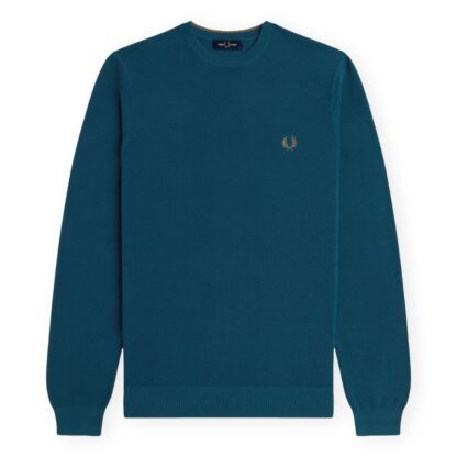 Jersey Fred Perry Cuello Redondo Dark Petrol - Imagen 3