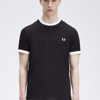Camiseta Fred Perry Ringer Cinta Negra