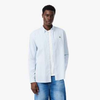 Camisa Lacoste Rayas Azul Claro