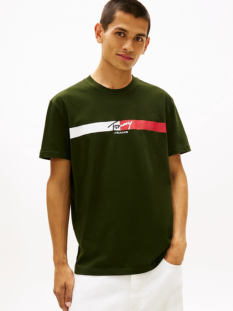 Camiseta Tommy Jeans con Logo Verde
