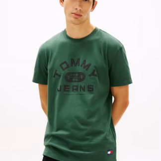 Camiseta Tommy Jeans con Gráfico Deportivo Verde