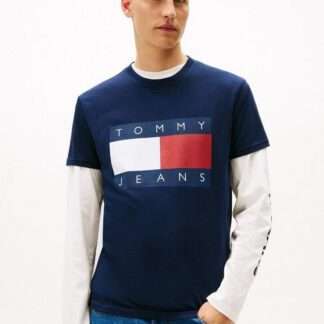 Camiseta Tommy Jeans con Logo Azul