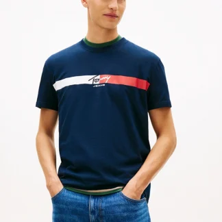 Camiseta Tommy Jeans con Logo Azul