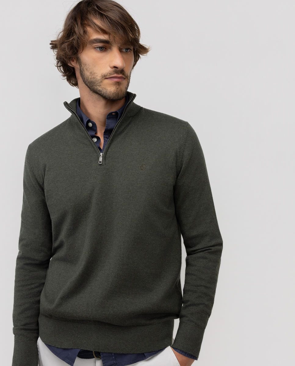 Jersey El Ganso Cuello Camionero Verde Oscuro - Imagen 4