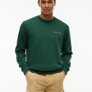 Sudadera Tommy Jeans de Cuello Redondo Verde