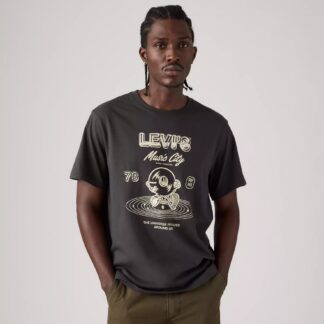 Camiseta Levi’s® Relaxed Fit Graphic Music City 2 Phantom – Negro