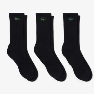 Pack 3 Calcetines Deportivos Lacoste Hombre Negros