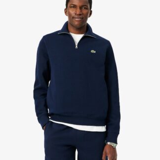 Sudadera Lacoste Cuello Cremallera Marino